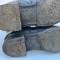 WH Paire de bottes cloutées Grand froid feutre et cuir noir 