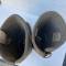 WH Paire de bottes cloutées Grand froid feutre et cuir noir 