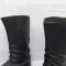 WH Paire de bottes cloutées troupe cuir noir 