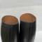 WH Paire de bottes officier cuir noir 