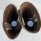 WH Paire de bottes officier cuir noir 