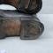 WH Paire de bottes officier cuir noir 