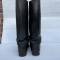 WH Paire de bottes officier cuir noir 