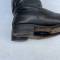 WH Paire de bottes officier cuir noir 