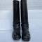 WH Paire de bottes officier cuir noir 