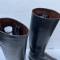 WH Paire de bottes officier cuir noir 
