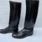 WH Paire de bottes officier cuir noir 