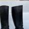 WH Paire de bottes officier cuir noir 