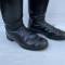 WH Paire de bottes officier cuir noir 
