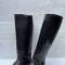 WH Paire de bottes officier cuir noir 