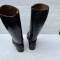 WH Paire de bottes officier cuir noir 