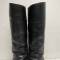 WH Paire de Bottes Officier cuir noir