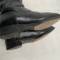 WH Paire de Bottes Officier cuir noir