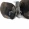 WH Paire de bottes troupe Cloutées cuir noir 