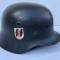WSS Casque Mdle 1940 Un insigne et jugulaire cuir 