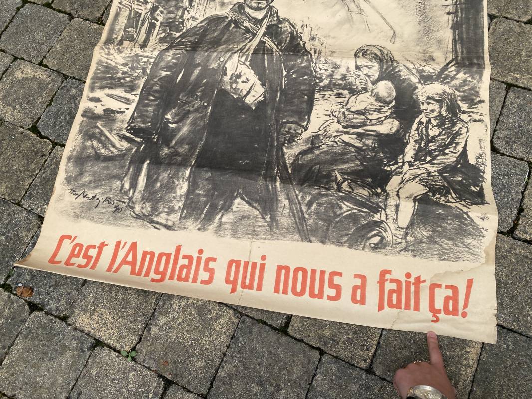 Prix Du Livre Mein Kampf Original 1940 Affiche de propagande Anglophobe Matejko 1940 - Ventes d'antiquités