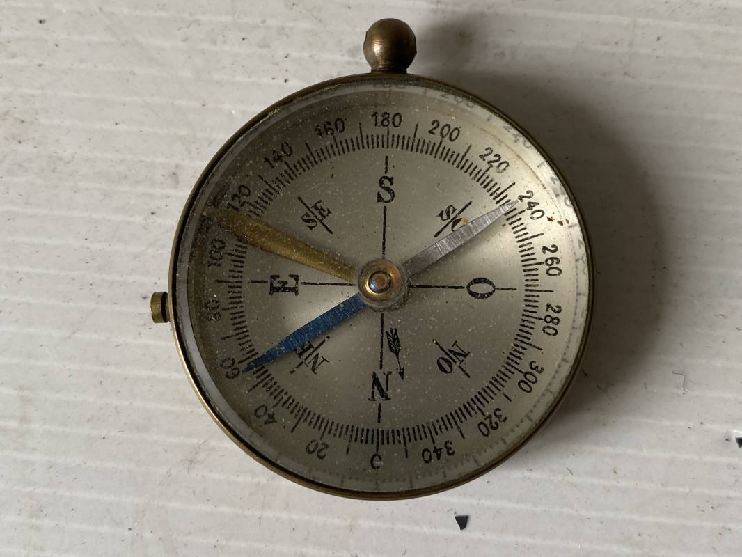 Boussole Militaire Ancienne Française - Diamètre 5,8 Cm - Officier - 1816-1913