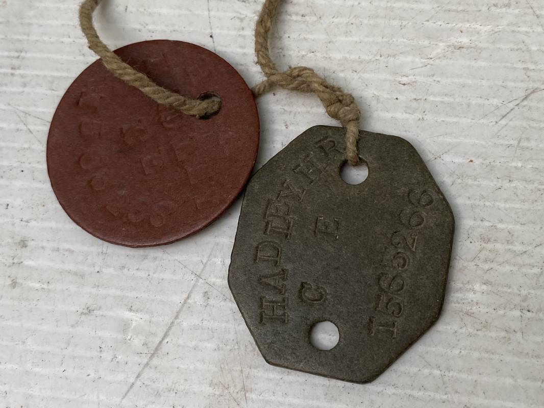Ancienne Plaque D'identité Militaire Française Lyon Central 1895 D'époque