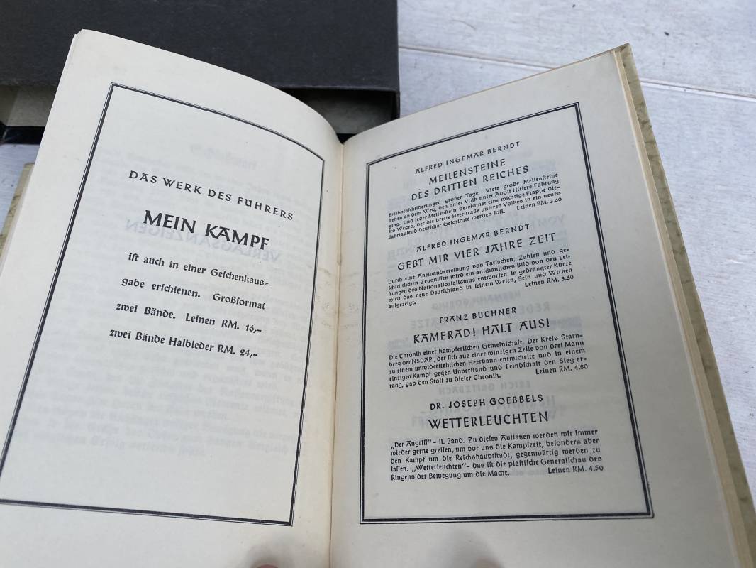 SS coffret de mariage en bois Livre 'Mein kampf ' 1939 - Ventes d