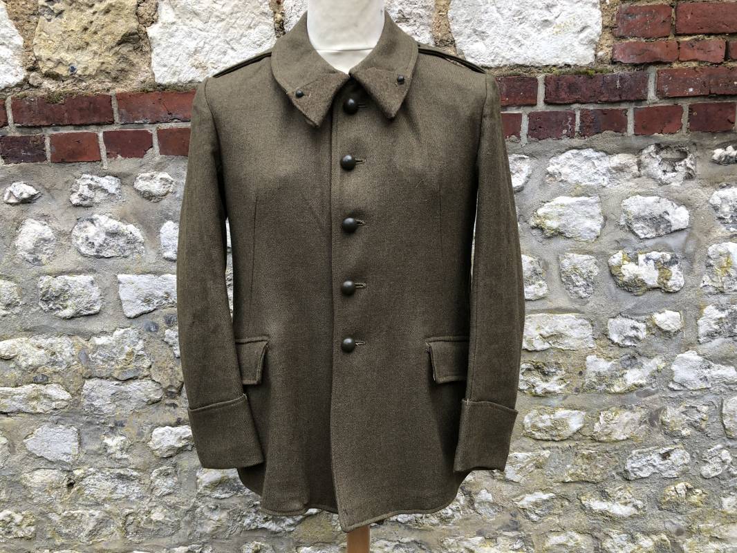 Manteau Militaire Ancien Gabardine Kaki Shiff & Co - Taille 32/33 - Daté 1949