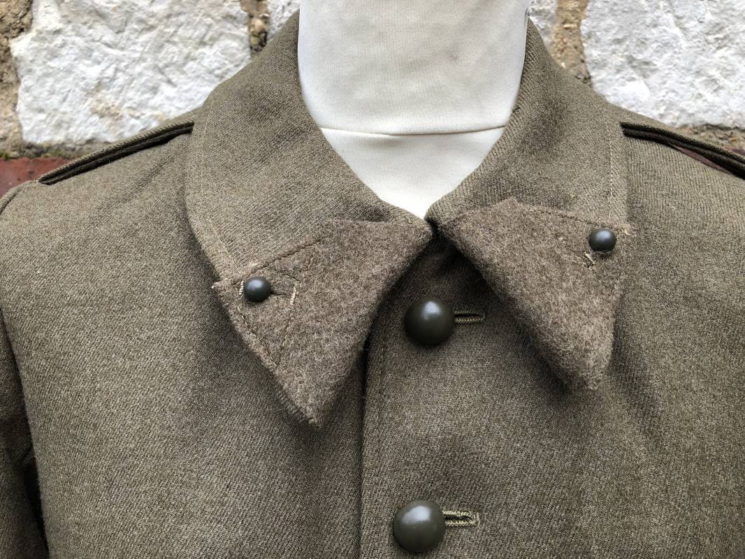 Veste Militaire Grecque Vintage En Laine Gabardine Kaki - Surplus Authentique - Taille Unique