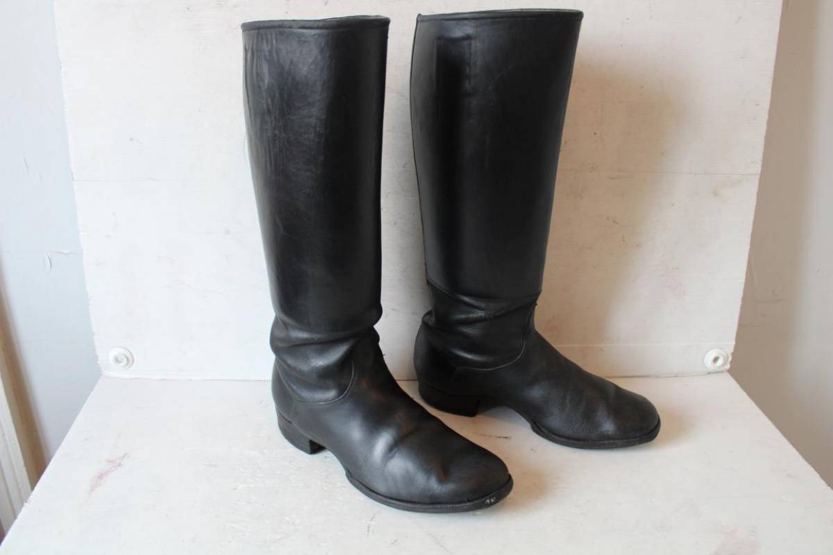 Bottes Militaires Homme En Cuir Noir - Fait Main Au Pakistan - Taille 45 EU/11 UK - Lacets - Neuf Avec Emballage